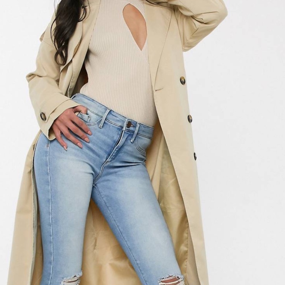 Misguided trench coat in stone (only worn once!)